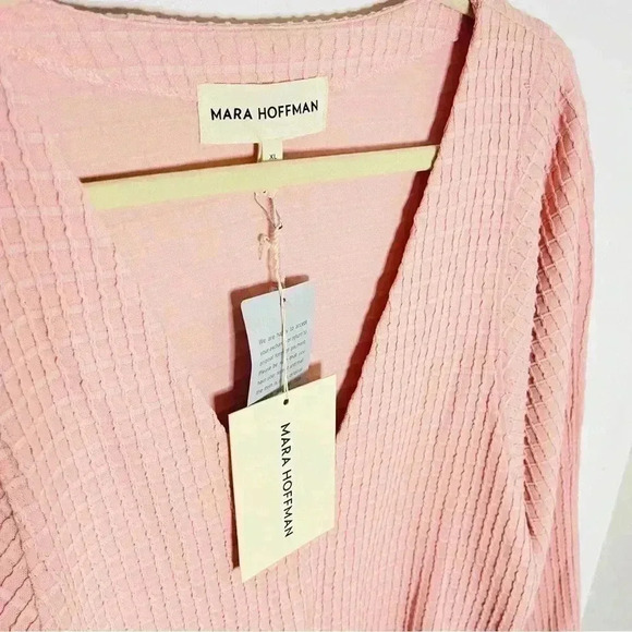 NWT Mara Hoffman Mariana Bodysuit Blush Pink Organic Cotton Eco Luxury Size XL - Picture 7 of 9